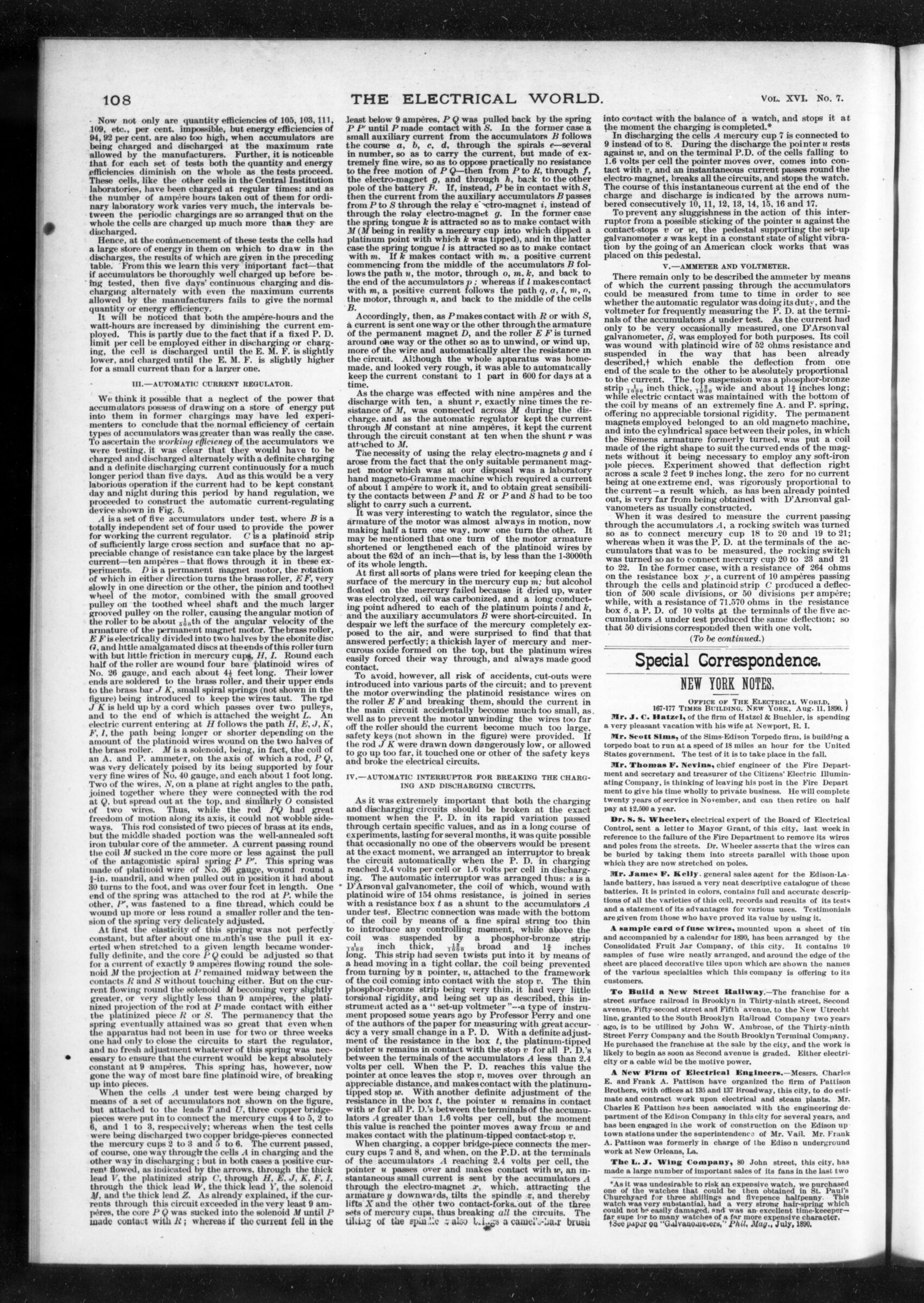 A New Firm of Electrical Engineers: Full trade-paper page